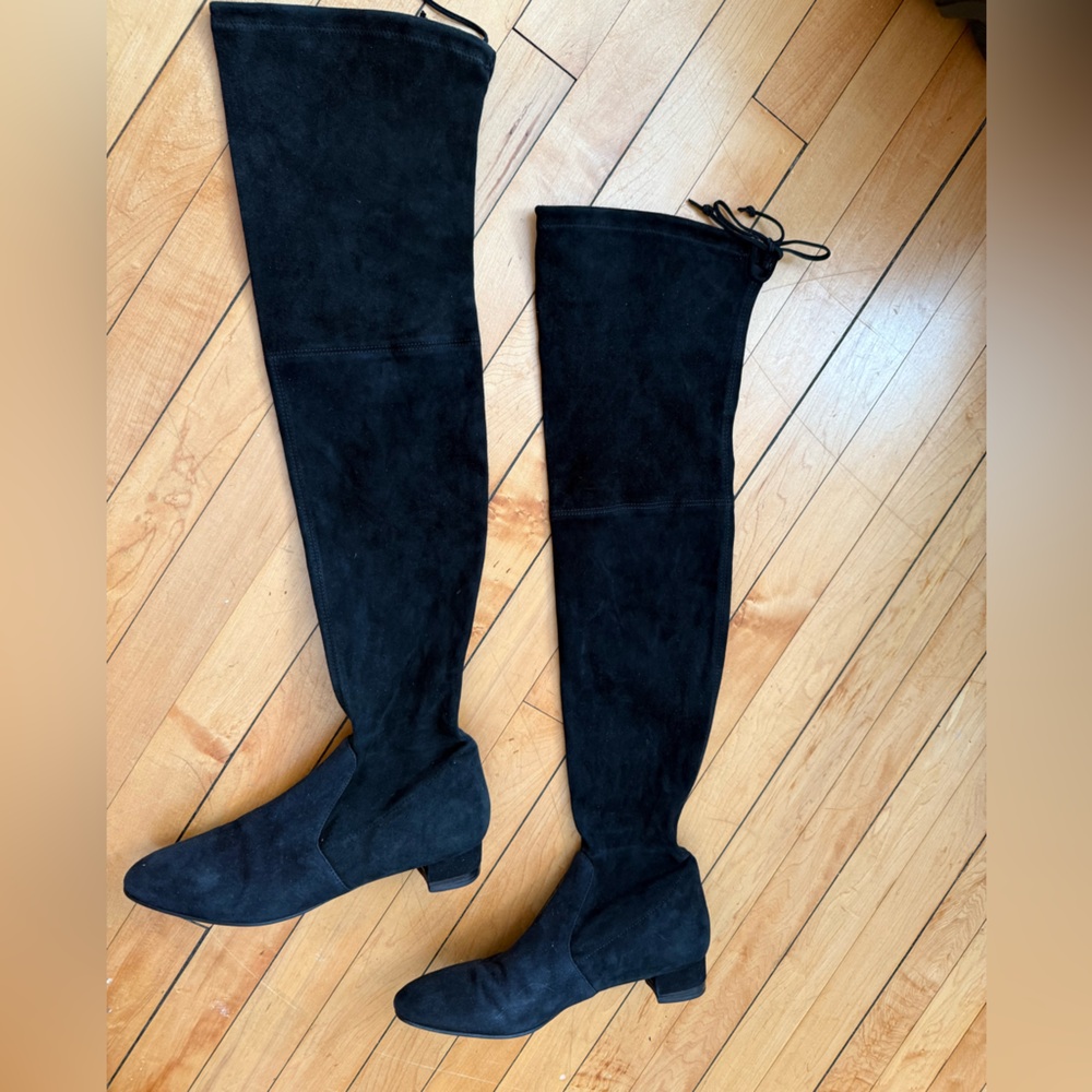 Stuart Weitzman Black Suede Boots